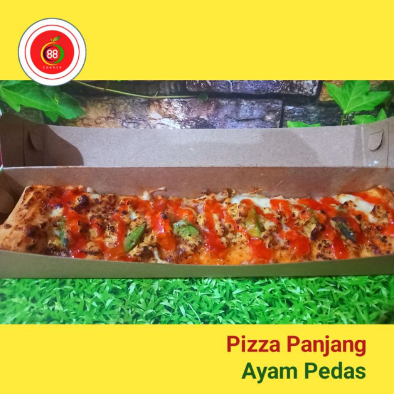 

pizza panjang ayam pedas