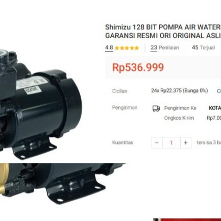 

Shimizu 128 BIT POMPA AIR WATERPUMP PS128 BIT PS-128BIT GARANSI RESMI ORI ORIGINAL ASLI PUMP