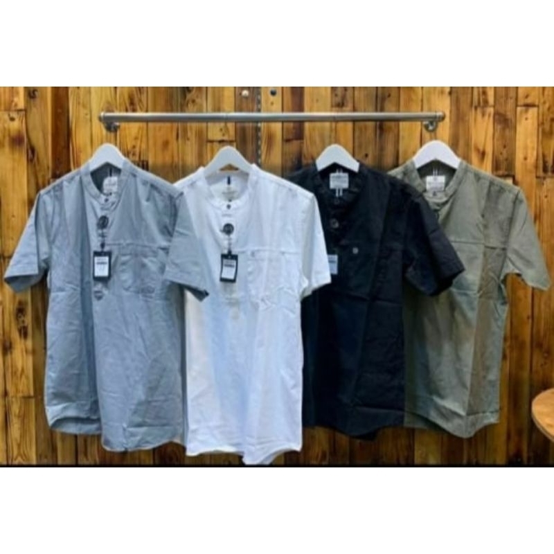 Kemeja Koko Pria Onesist ORIGINAL 100% | Kemeja Pria Kerah Sanghai | Kemeja Pria Kerah Koko