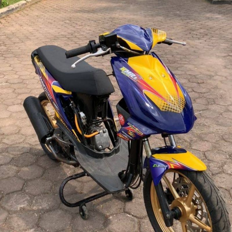 Decal Striping Stiker Sticker Full Body Motor Honda Beat Karbu Carbu Body Buta Standar Tebal Glosy D