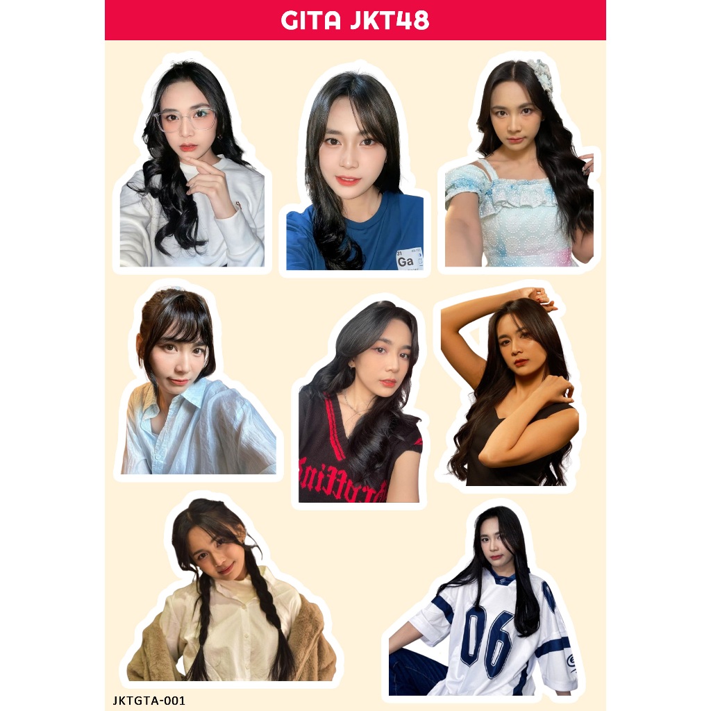 GITA STIKER JKT 48 I STIKER JKT 48 I JKT 48 NEW ERA I STIKER GITA JKT48 I STIKER HOLOGRAM JKT48
