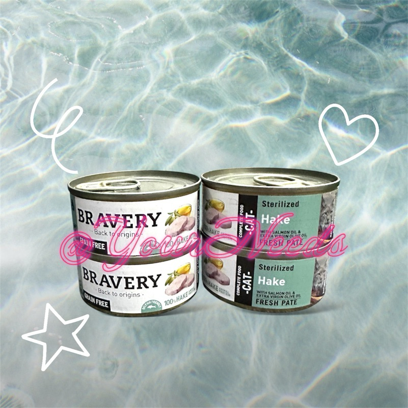 Bravery Cat Wet Food Kaleng Makanan Basah Kucing 70 GR - Hake Sterilized