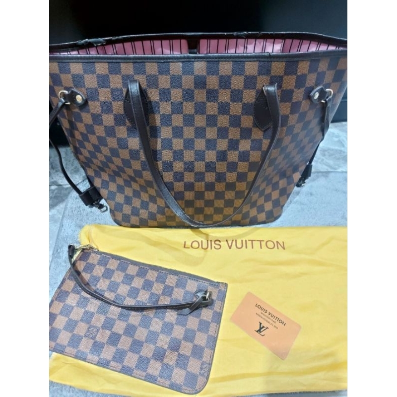 LV Damier Neverfull Pink (PRELOVED)