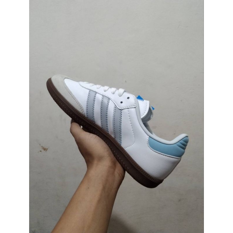 Sepatu Adidas Samba White Blue