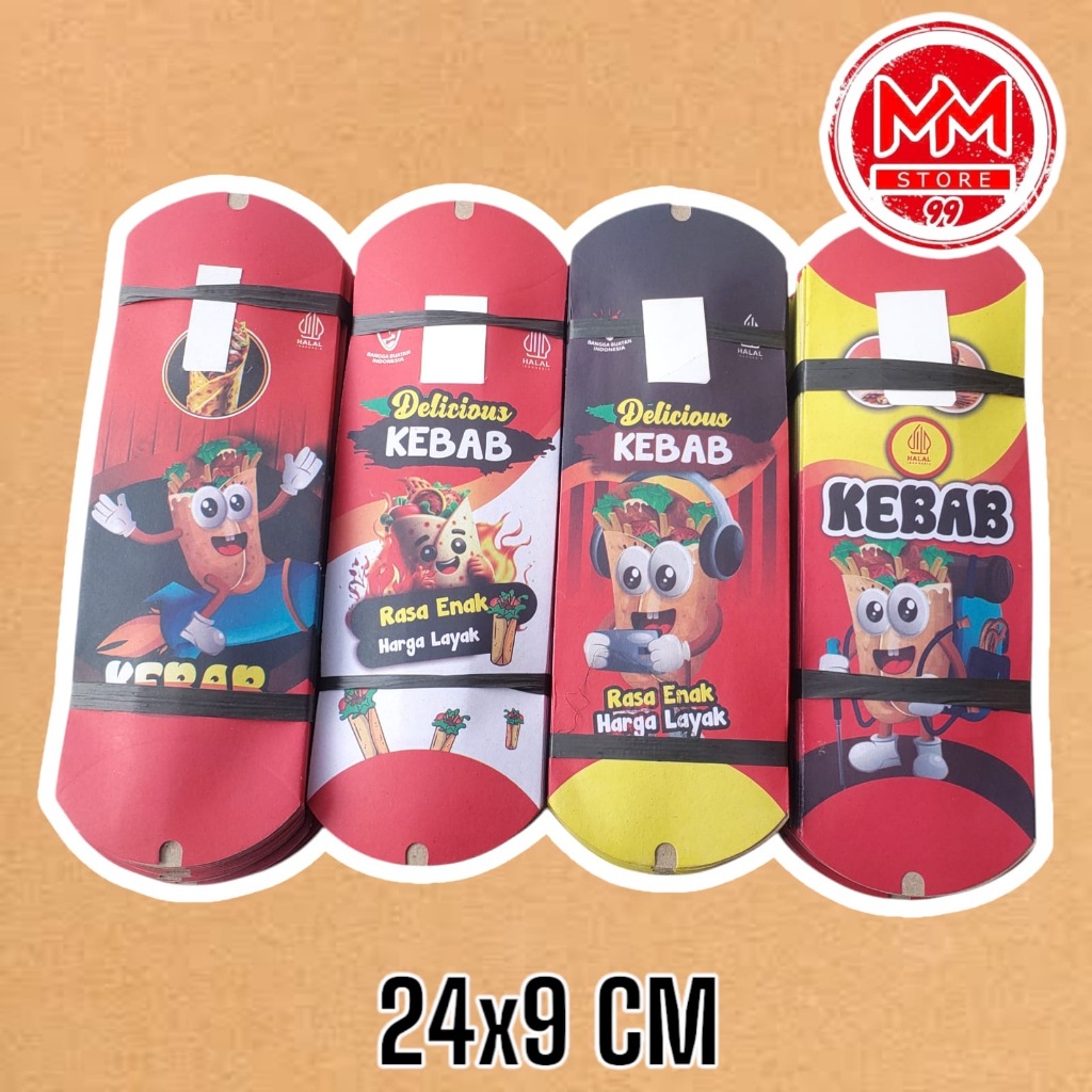 

50 PCS KERTAS DUS KEBAB DUPLEK TARIKAN SWDD 24 X 9 CM