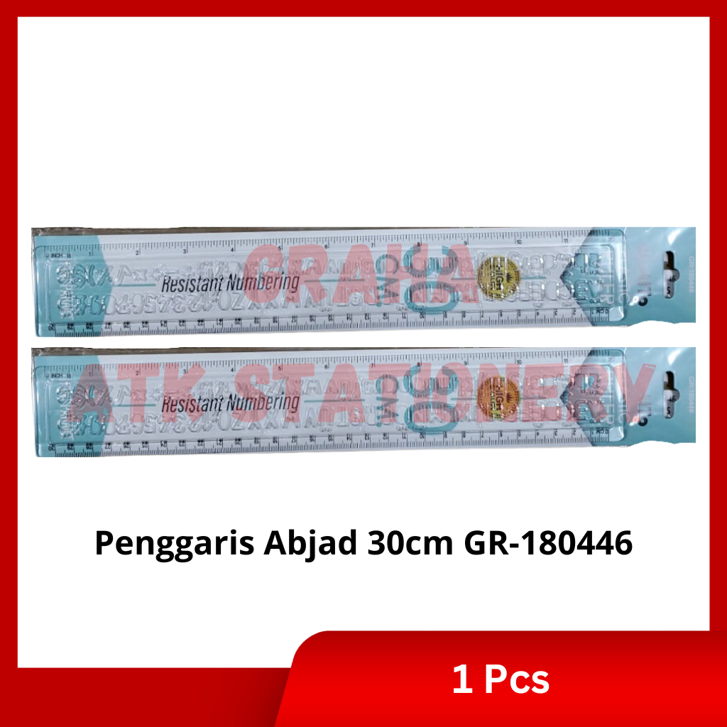 

[1 Pcs] Penggaris Abjad 30cm Walito GR-180446 / Rol Kaca / Garisan Abjad 30cm Walito GR-180446