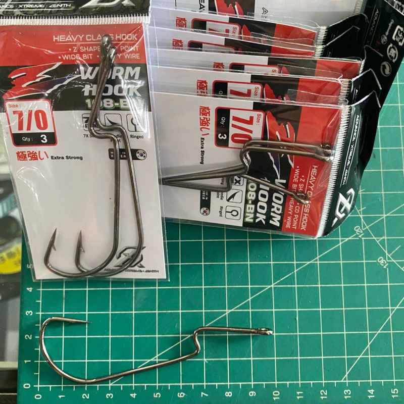 Worm Hook 7/0 AXZ Untuk Silencer dan Paddlepop