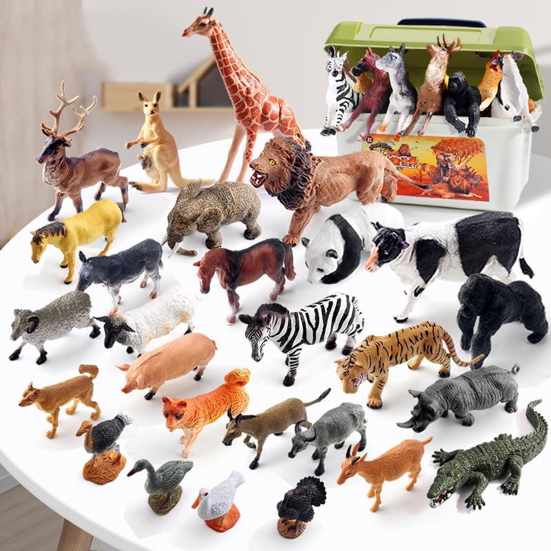 Mainan Hewan Karet Lengkap Animal Toys Set Figure Binatang Karet Lengkap Animal Model Toys With Box