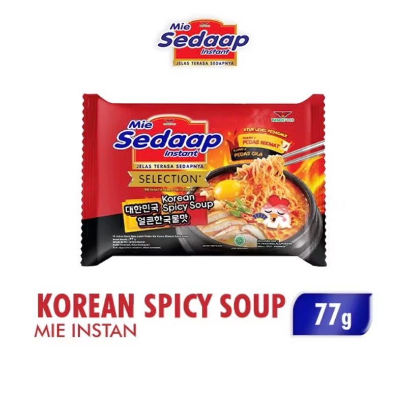 

Sedaap mie instan korean spicy soup bag 77 gr