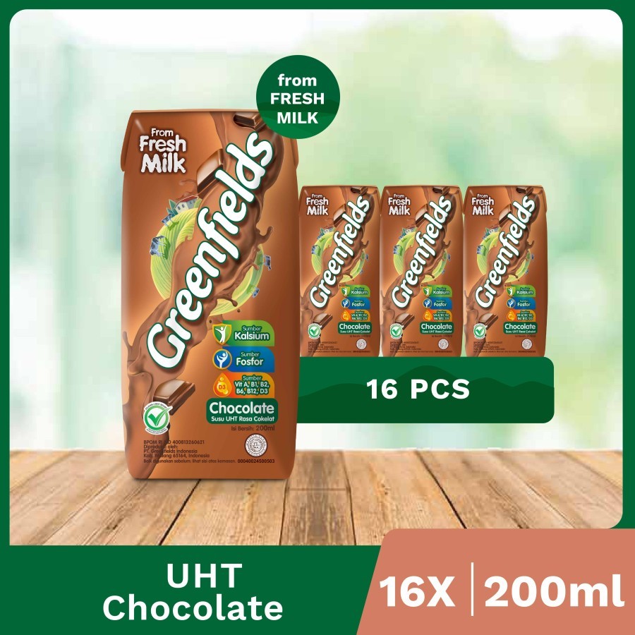 

[Bundling 16 Pcs] Susu Greenfields UHT Chocolate 200ml