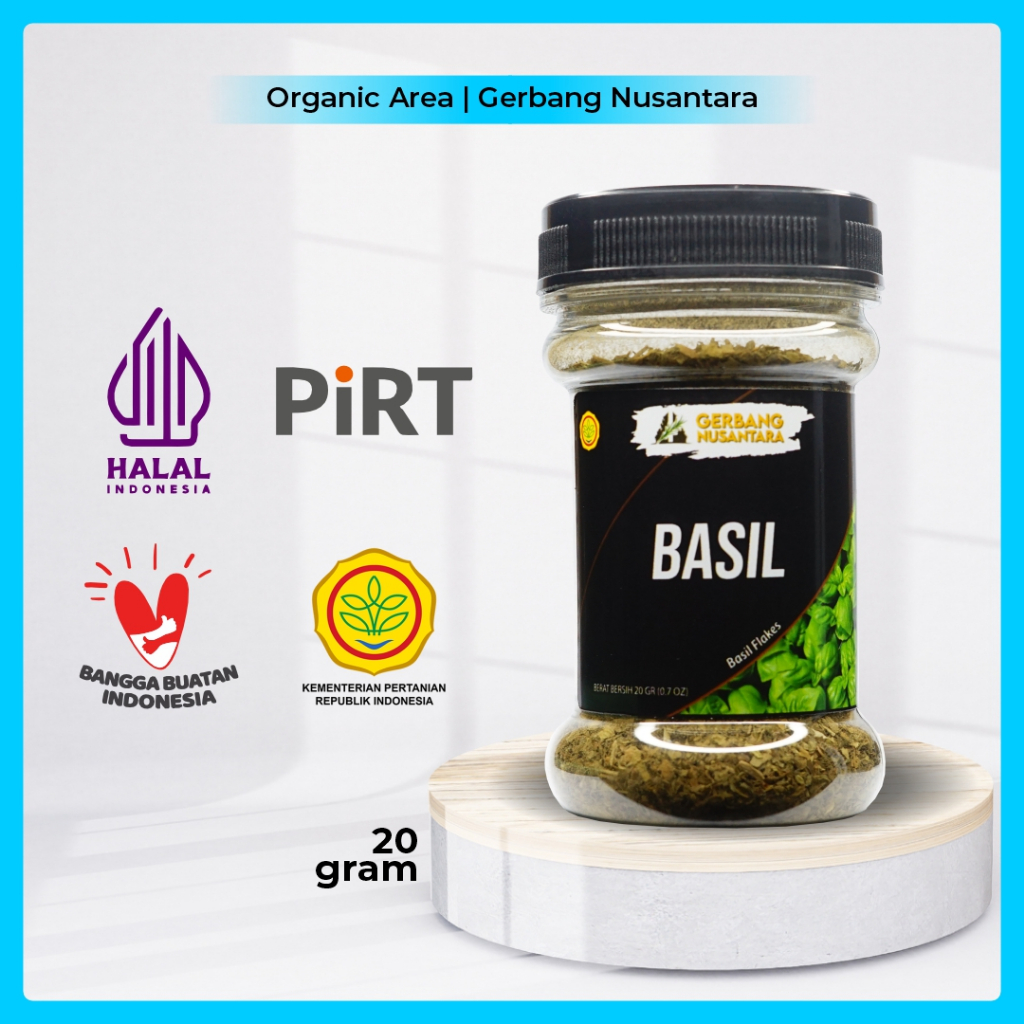 

Gerbang Nusantara - Daun Basil Flakes Bumbu Masak Dapur Rempah 20gr