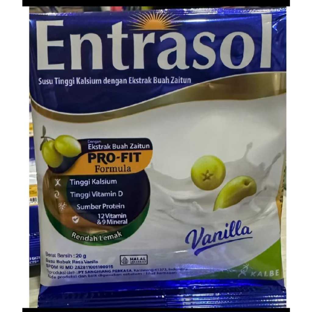 

ENTRASOL SUSU VANILA SACHET 20 GRAM