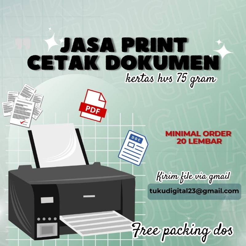 

PENGIRIMAN INSTANT - PRINT A4 - CETAK KERTAS A4 - CETAK A4 DOKUMEN - CETAK MURAH DAN CEPAT - MAKALAH - PROPOSAL - TUGAS SKRIPSI - BW/COLOR
