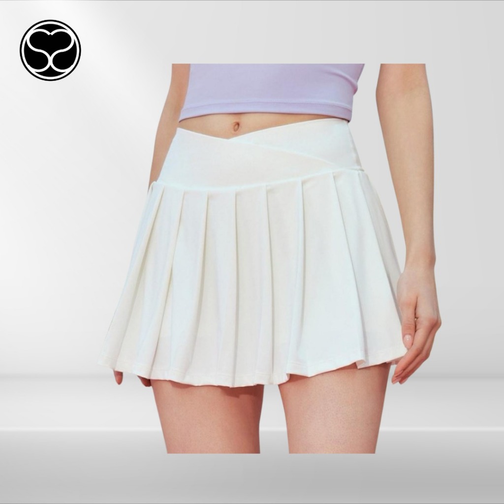 SecondShape - Venus Pleated Skirt Rok Tennis Golf Padel Olahraga Wanita Sport Skort