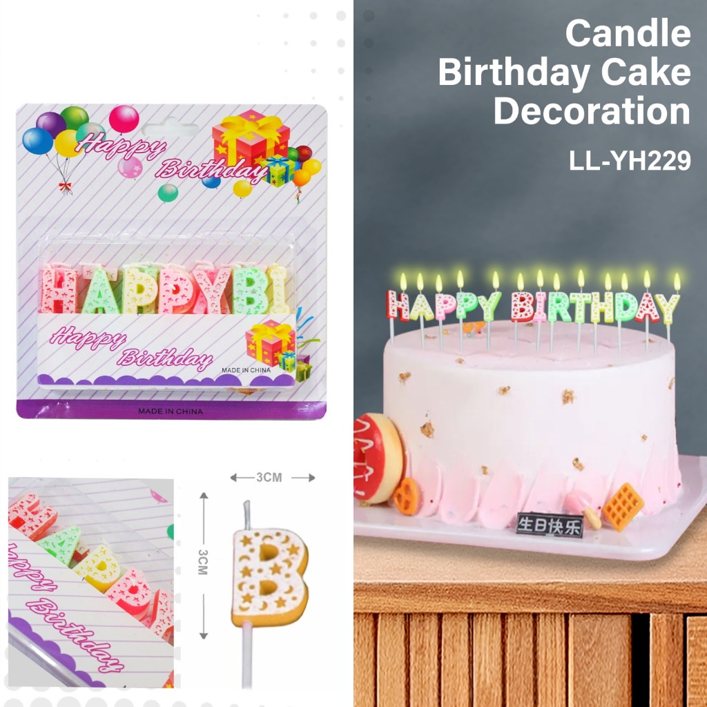 Lilin Ulang Tahun / Lilin Huruf / Lilin Huruf Tulisan HAPPY BIRTHDAY