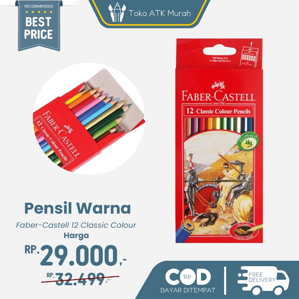 

Pensil Warna Faber-Castell 12 Classic Colour Pencils (#115852)