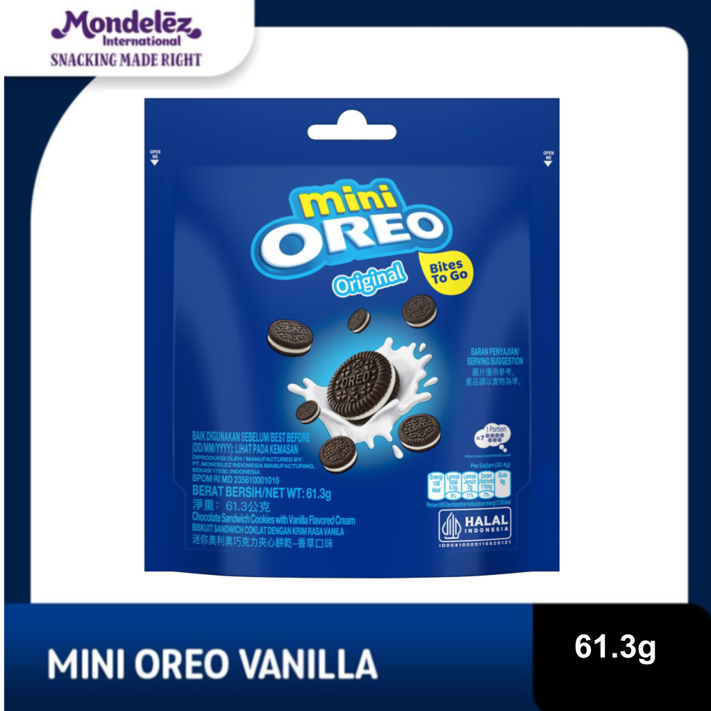 

Mini Oreo Biskuit Vanilla 61.3g Untuk Piknik