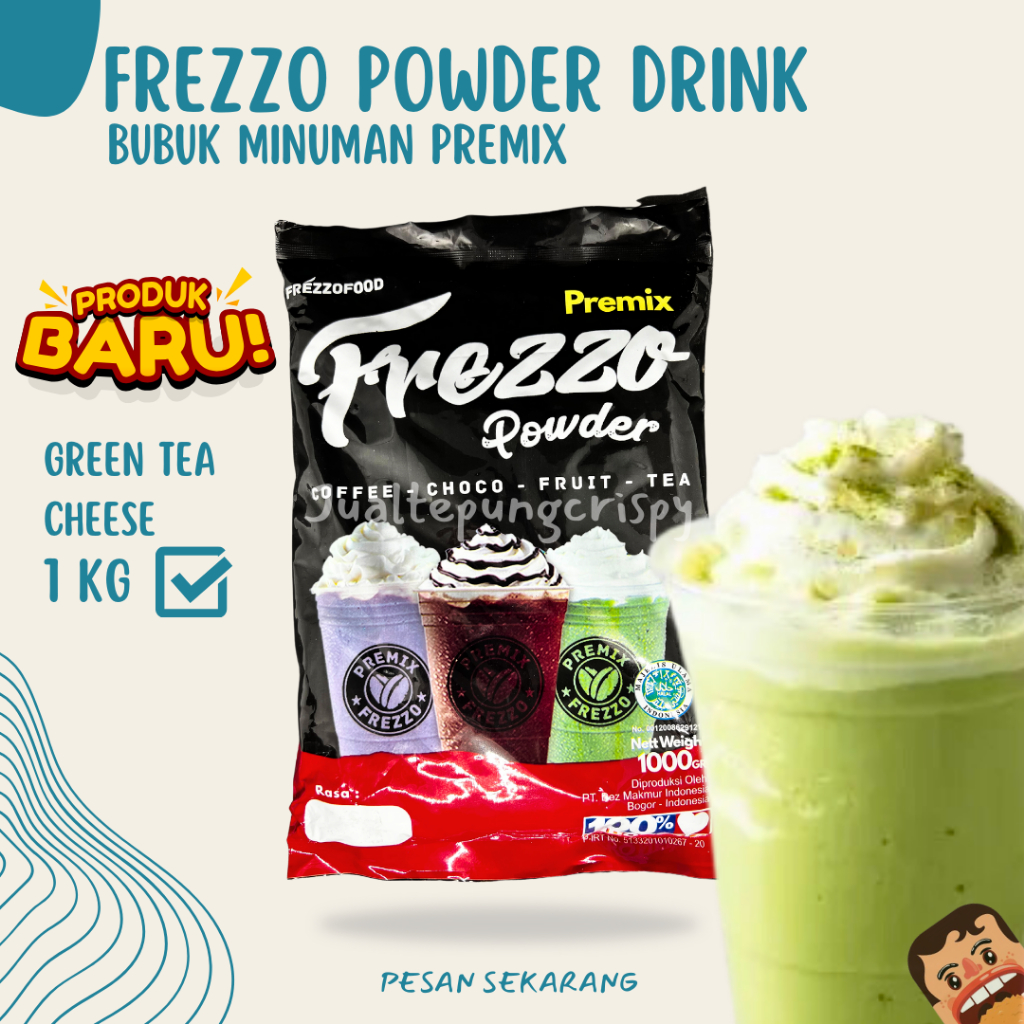 

{PRODUK BARU} Frezzo Bubuk Minuman Rasa Green Tea Cheese Powder Drink 1 Kg