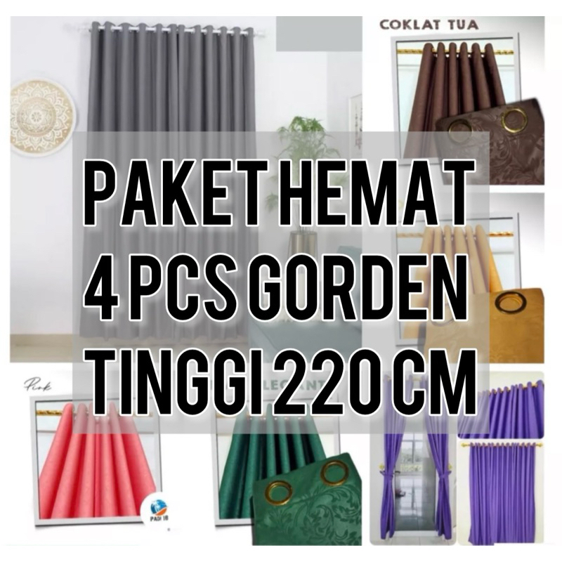 PAKET HEMAT 4PC GORDEN JENDELA DAN PINTU KAMAR MINIMALIS AESTHETIC SMOKRING