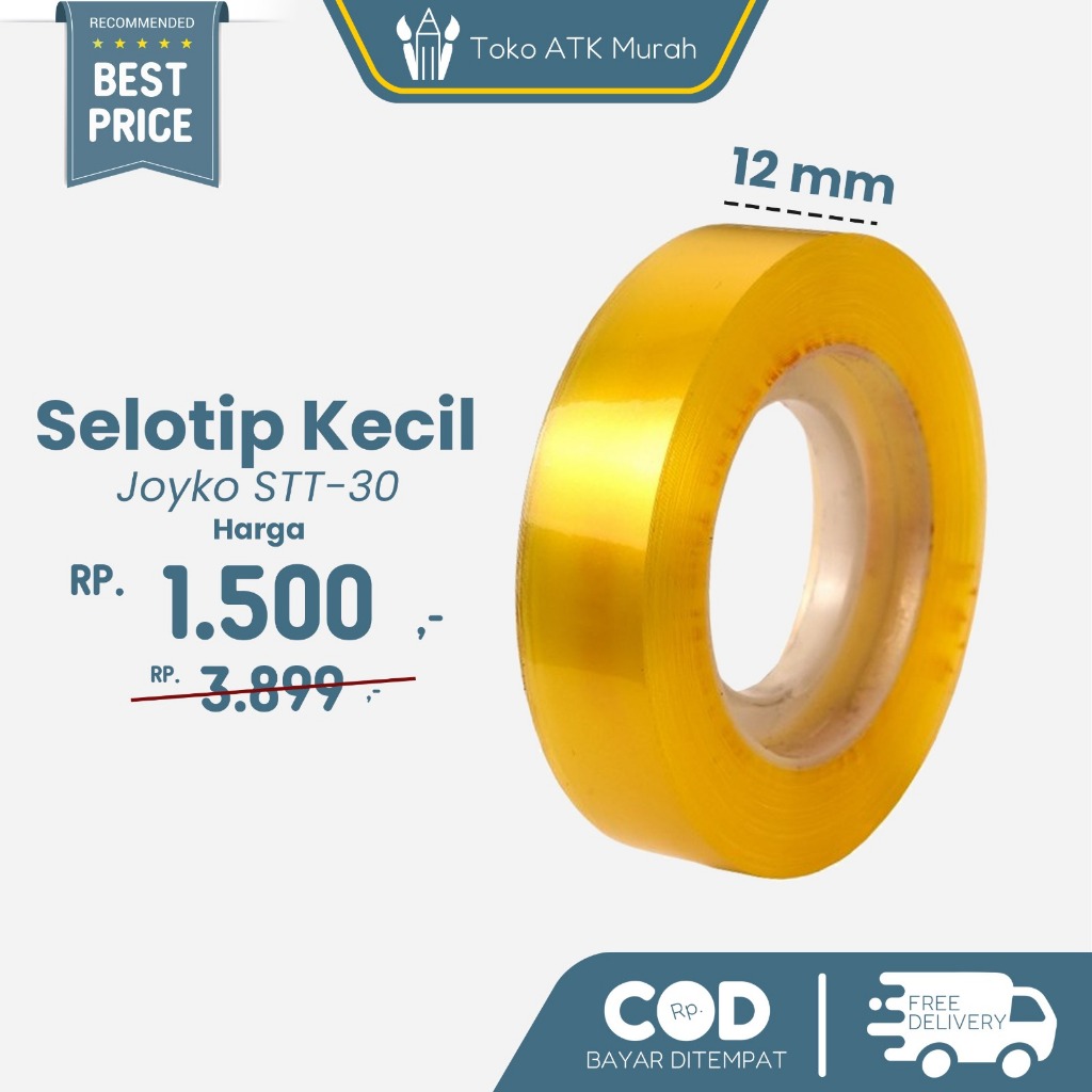 

Stationery Tape / Selotip Kecil Joyko STT-30 Satuan 1 Roll