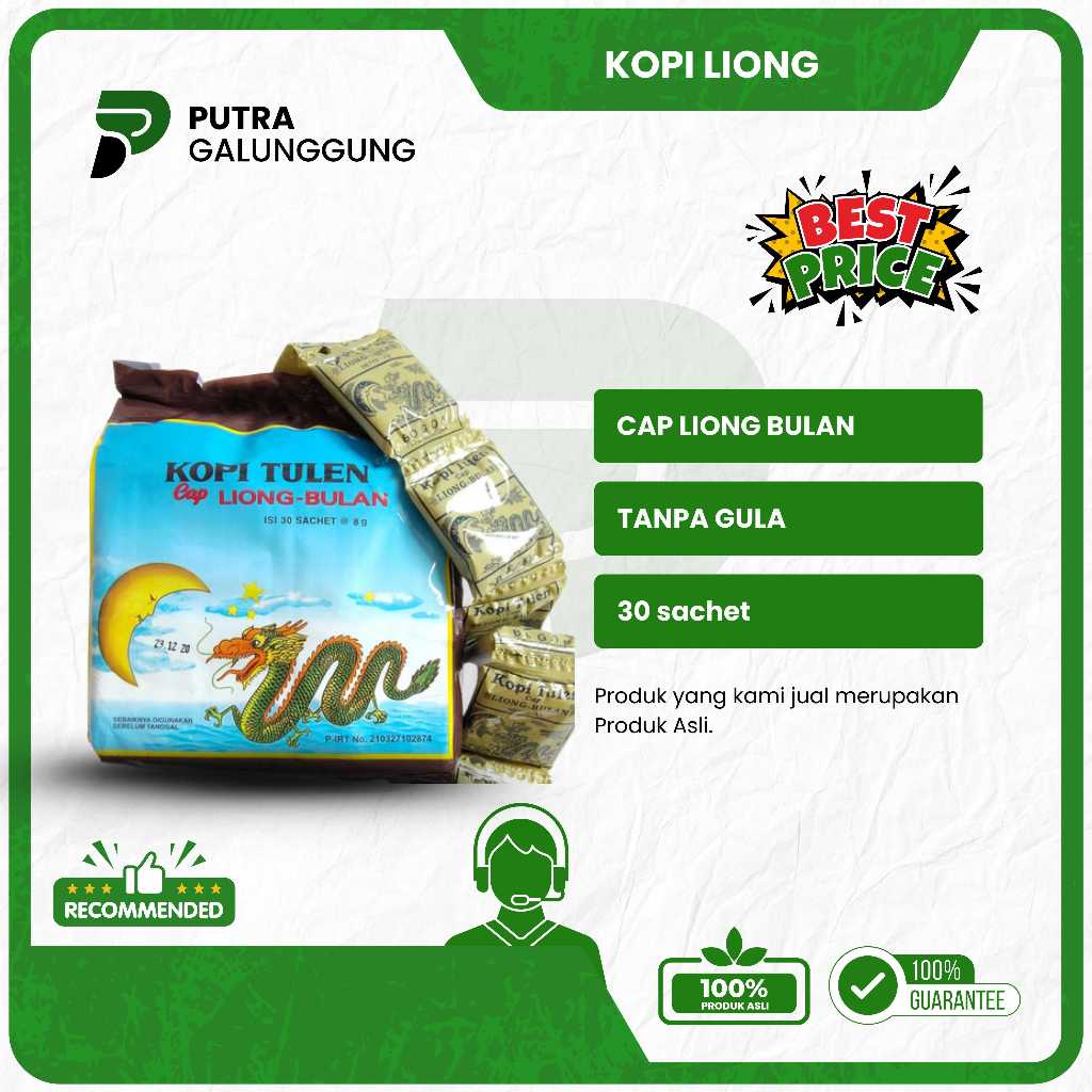 

Kopi Liong Bulan Tanpa Gula Isi 30 Sachet Murah Asli Dari Bogor