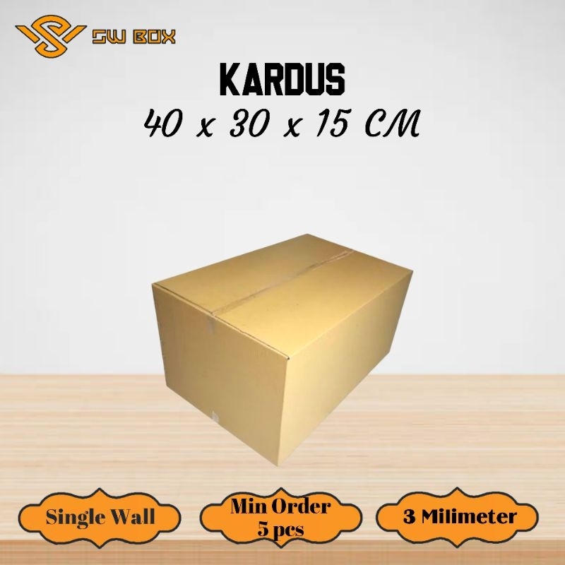 

Kardus Ukuran 40x30x15 CM Box untuk packing ST
