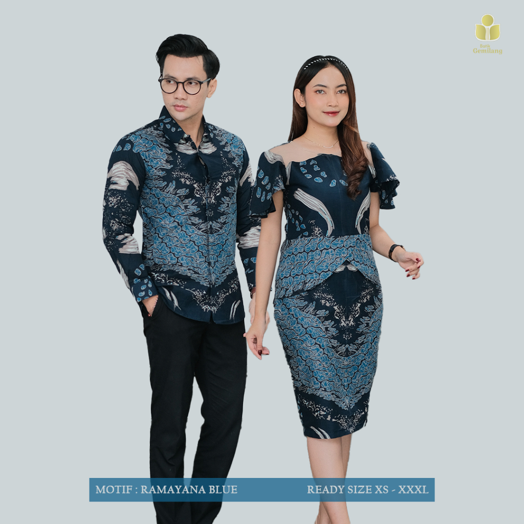 BATIK GEMILANG - Motif Ramayana Blue