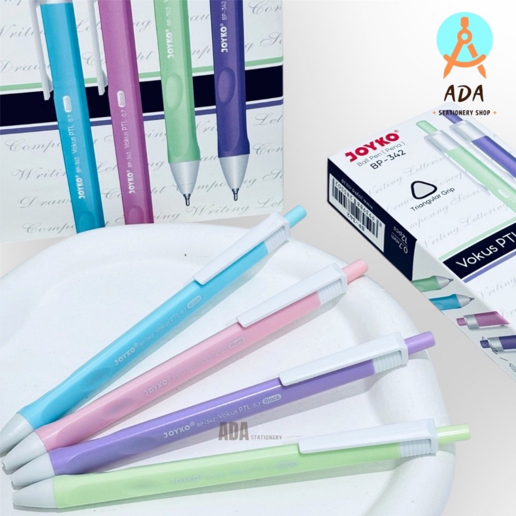 

( 12 biji BOLPEN) PULPEN JOYKO BP-342 VOKUS 0.7mm/ BOLPEN PASTEL JOYKO