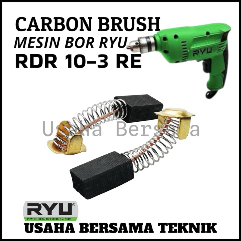 CARBON BRUSH RDR10-3RE FOR MESIN BOR RYU RDR10-3RE / BROSTEL RYU RDR10-3RE / BOSTEL COAL BOR IMPACT 