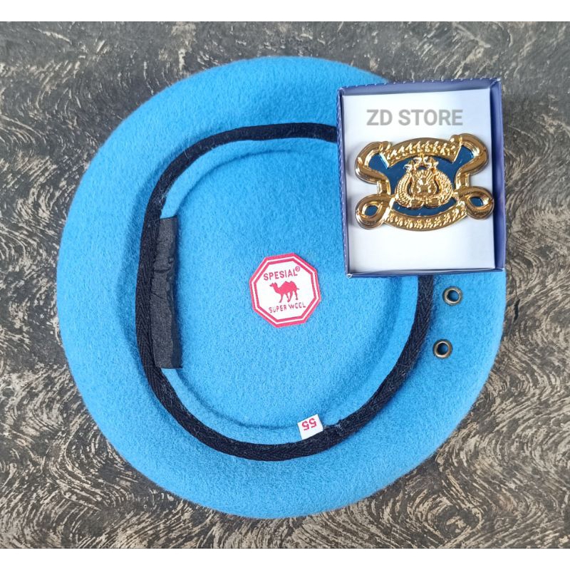 Baret PROVOS FULL SET+EMBLEM MIKA/Baret PROVOS SPESIAL SUPER WOOL/Baret POLRI CAMEL