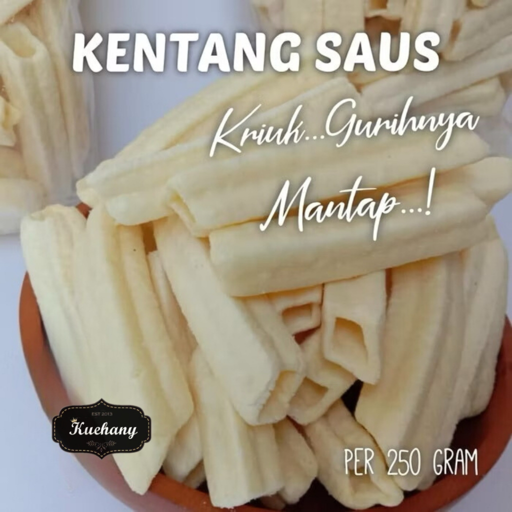 

KENTANG SAOS / KENTANG SAUS / POTATO / CAMILAN KILOAN 250 GR - 100 gram