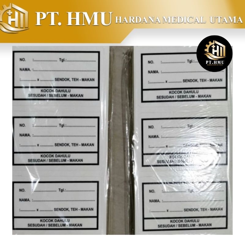 Stiker Label Obat Sirup Tablet Obat Luar Etiket Stiker Obat Mudah Tempel untuk kemasan obat
