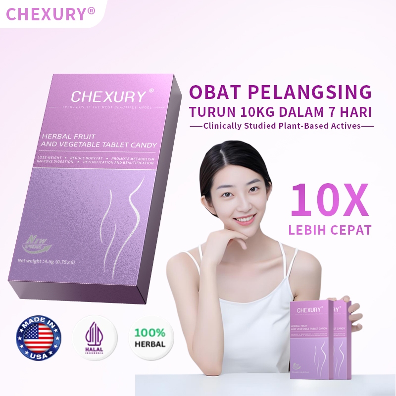 CHEXURY Obat Pelangsing Herbal Extra Strong 10x Lebih Cepat Menurunkan Berat Badan Obat Diet Penurun