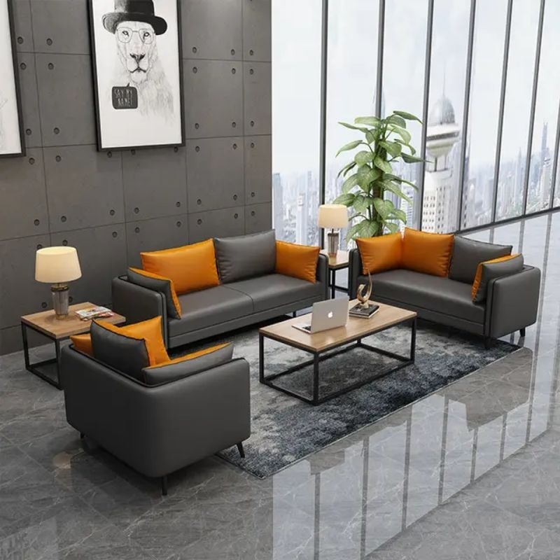 sofa - sofa kulit - sofa ruang tamu - sofa kantor - sofa ruang keluarga bahan kulit premium model 31