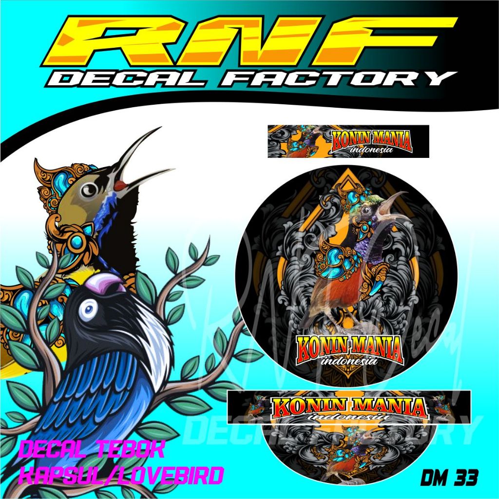 decal tebok konin,,stiker sangkar konin