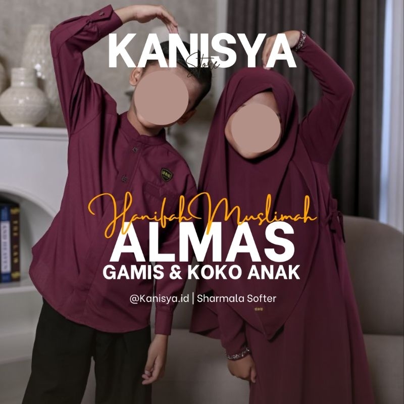 [READY] ALMAS GAMIS SET & KOKO ANAK BY HANIFAH MUSLIMAH