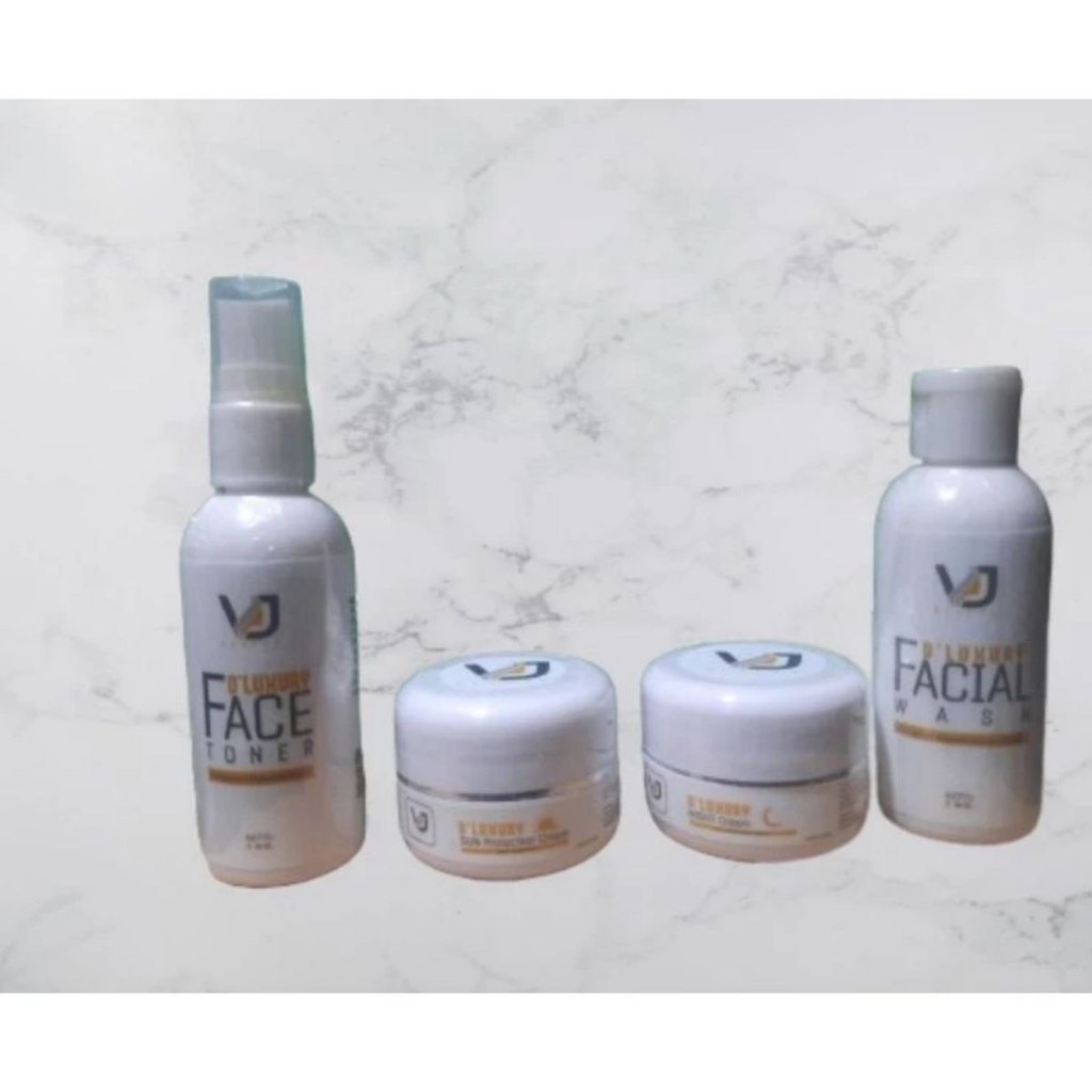 VJ BEAUTY SKINCARE DAILY MAKEUP PAKET EKONOMIS ( FACIAL WASH-TONER-DAY CREAM-NIGHT CREAM)