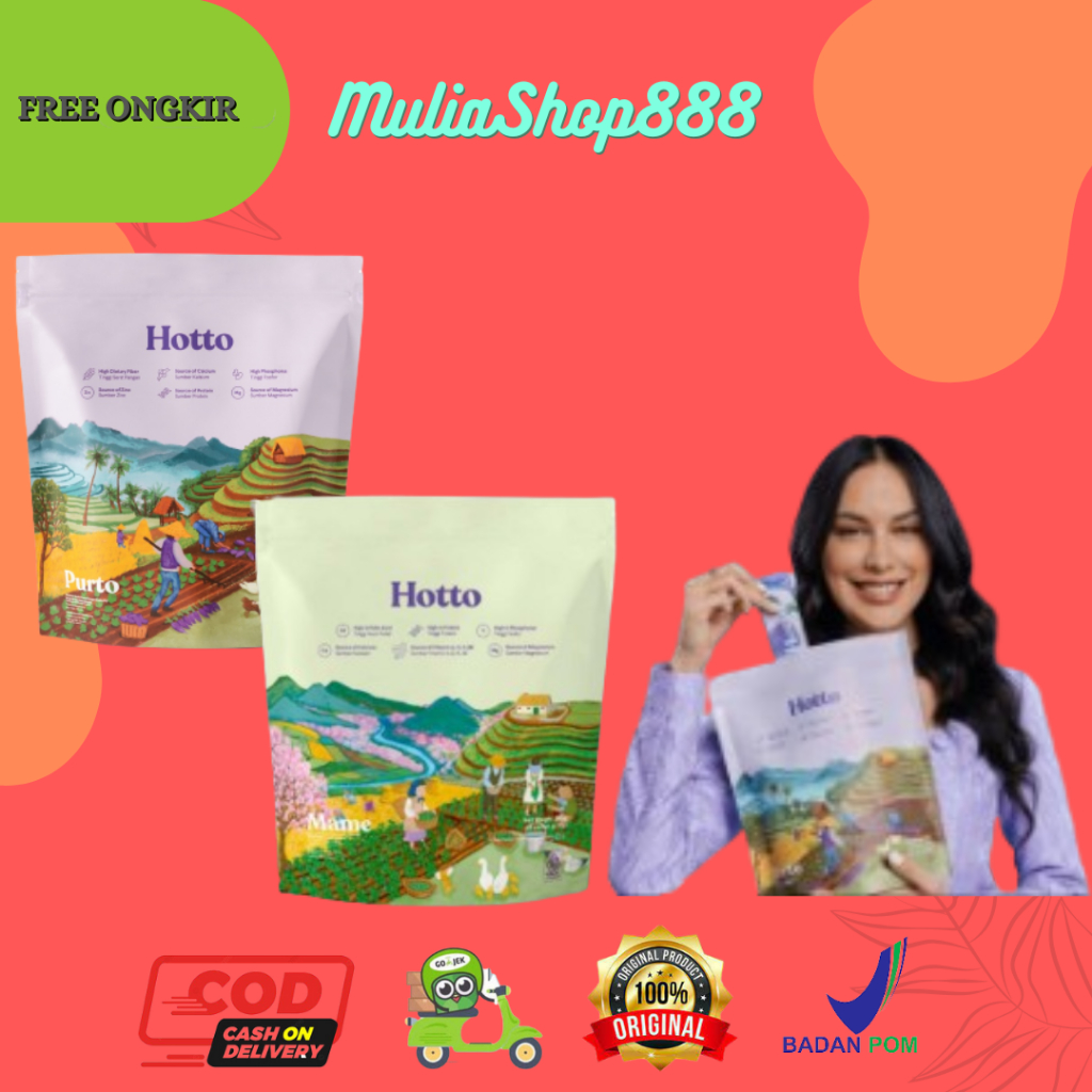 

Hotto Purto 3 Pouch Superfood Multigrain oat sarapan makanan praktis Purple Potato Mame