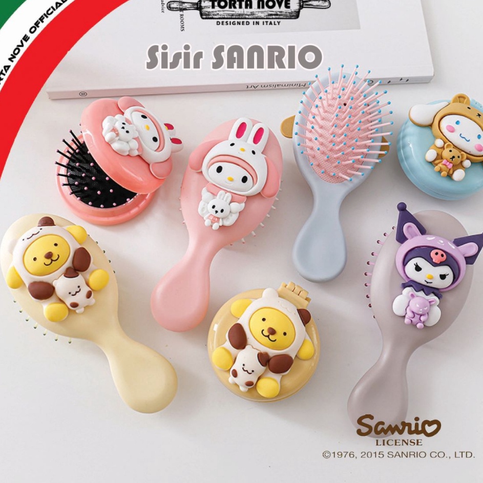 KODE PRODUK AJCVB6852 Sisir anak perempuan karakter lucu SANRIOjepang anti kusut Sisir lipat kaca bu