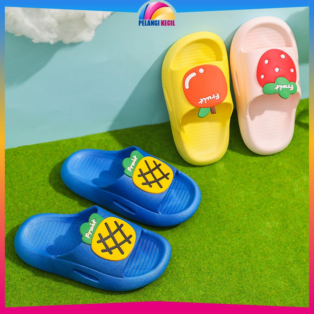 Sandal Anak Slip On Motif Buah / Sandal Anak Perempuan Laki Laki Selop Karakter Lucu / Sandal Anak A
