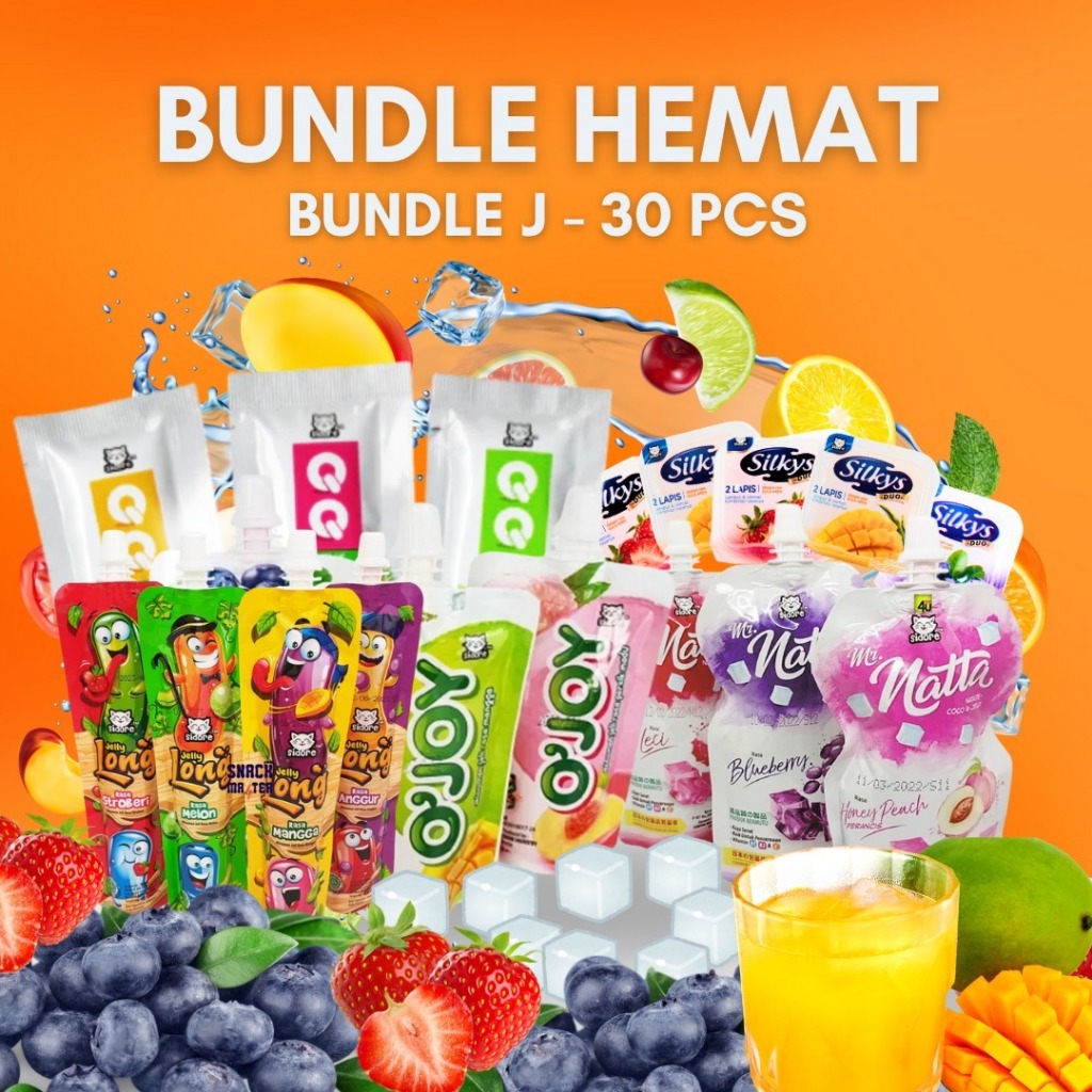 

Bencuan Snack - Bundle J 30 PCS Murah Meriah MIX Jelly variasi Enak Kenyal Rendah Gula PROMO TERMURAH