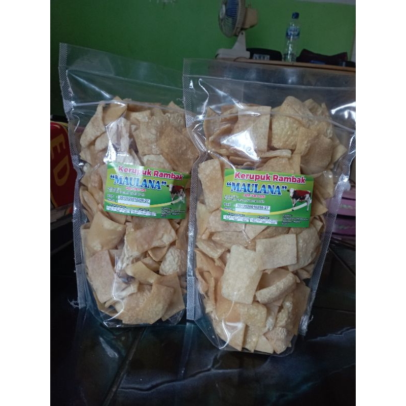 

KRUPUK RAMBAK MENTAH KULIT SAPI ASLI Rasa Asin renyah