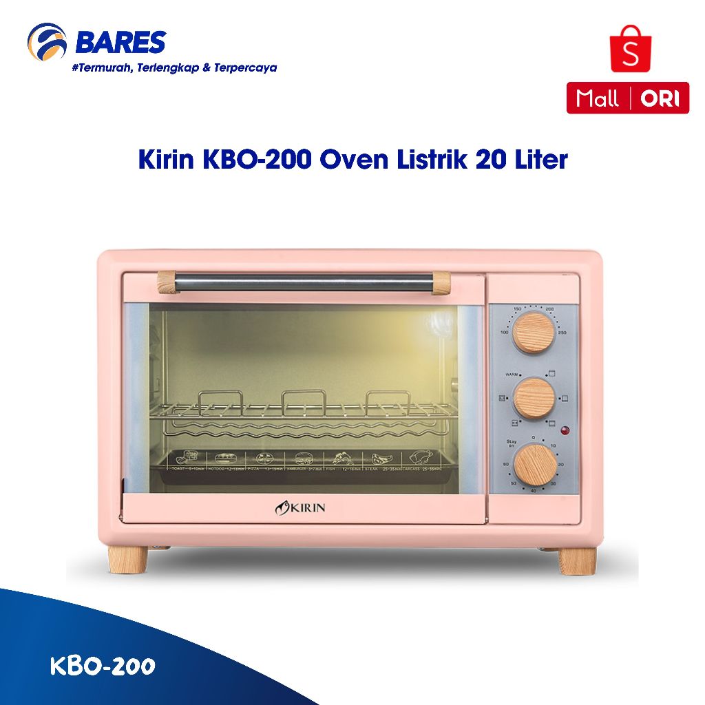 Kirin KBO-200 Pink Oven Listrik 20 Liter