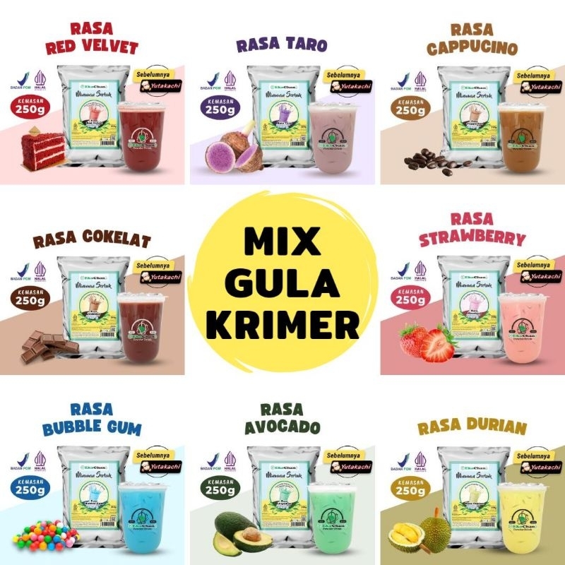 

Ekochan Bubuk Minuman 250gr / Bubuk rasa rasa minuman kecil / Yutakachi serbuk minuman coklat