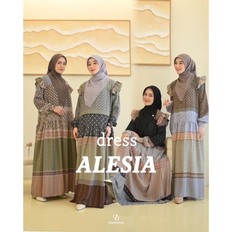 Gamis Premium Greenism Alesia Dress Original