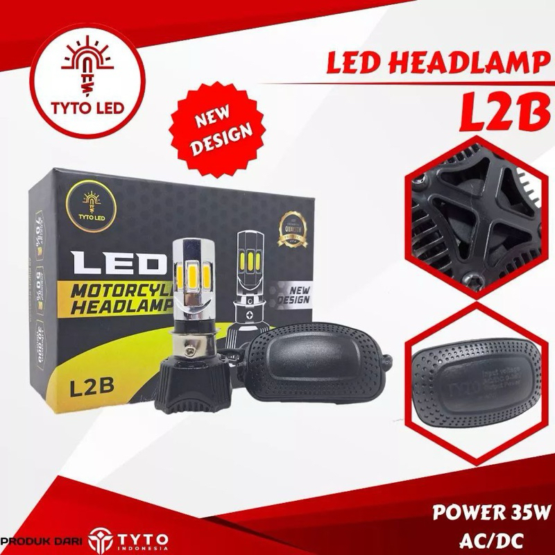 LAMPU UTAMA LED TYTO 6 SISI AC/DC 100% ORIGINAL M02E L2B UNIVERSAL MOTOR BEBEK DAN MATIC