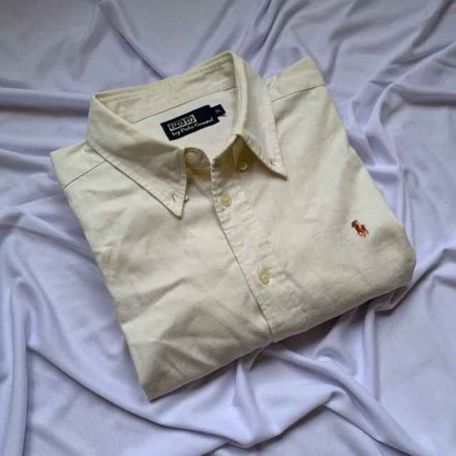 Ralph Lauren kemeja oxford putih tulang