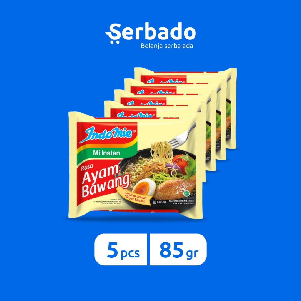 

Indomie Kuah Ayam Bawang 69gr (Isi 5 pcs)