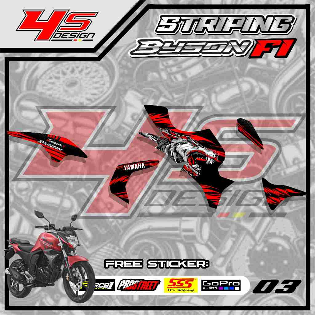 03 STICKER STRIPING BYSON FI - STICKER STRIPING BYSON FI MOTIF WOLF