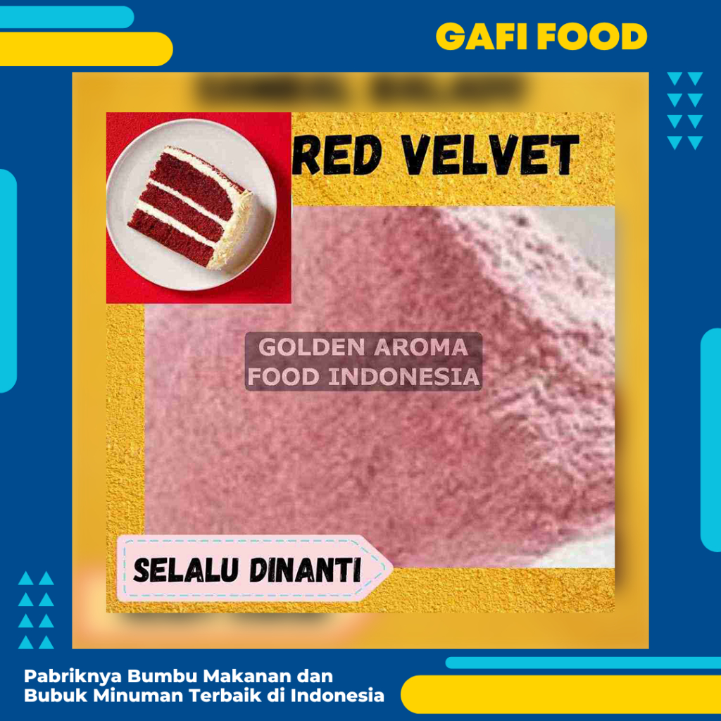 

BUMBU TABUR RASA RED VELVET 1 KG FOOD GRADE Bubuk Tabur Red Velvet 1kg Red Velvet Seasoning Powder